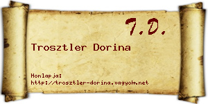 Trosztler Dorina névjegykártya
