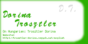dorina trosztler business card